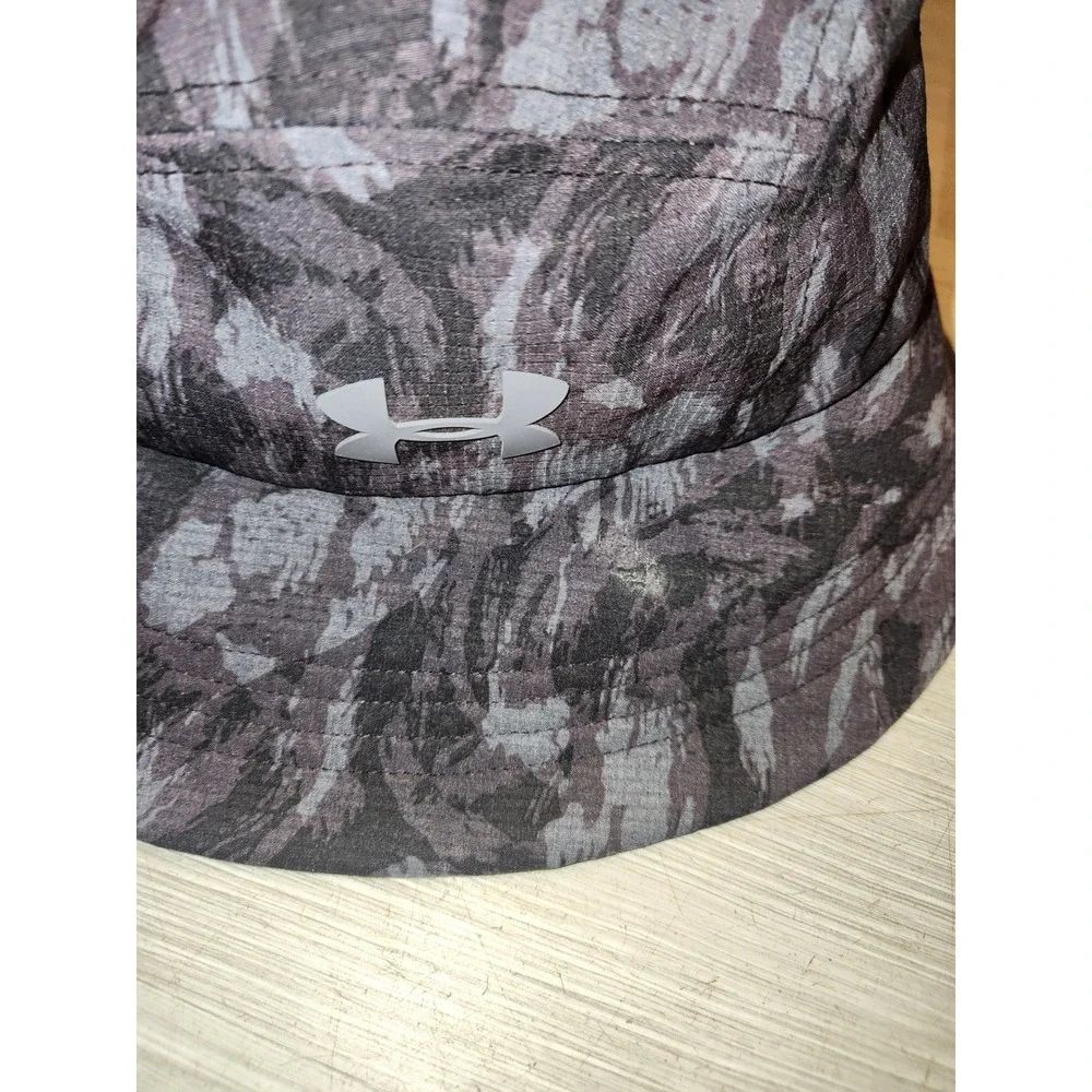 Under Armour armourvent Black Camo Bucket Hat OSFA Reflective Logo Training Cap